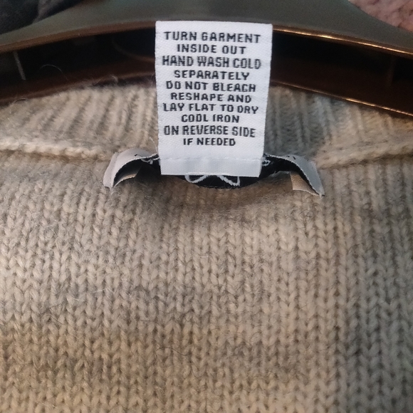 Magaschoni Cream Wool Blend Pull Over Sweater M - Picture 6 of 6